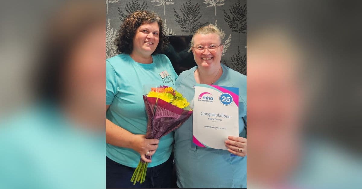 Senior care assistant at MHA Oak Manor marks 25 years’ service with MHA
