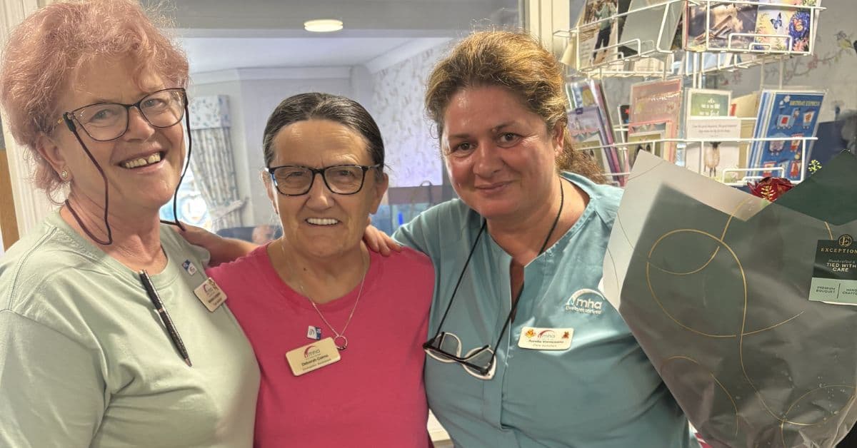 Colleagues at MHA Lauriston mark combined work service of 25 years
